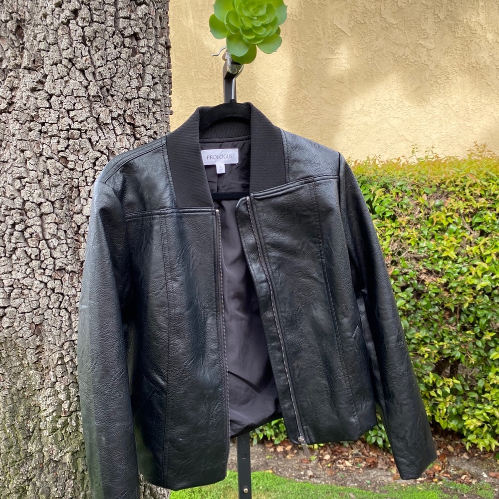 Black leather jacket